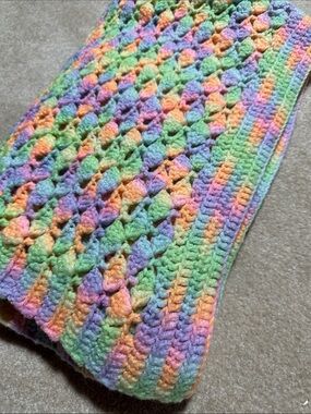 Vibrant Afghan Blanket Baby Nursery 36x44